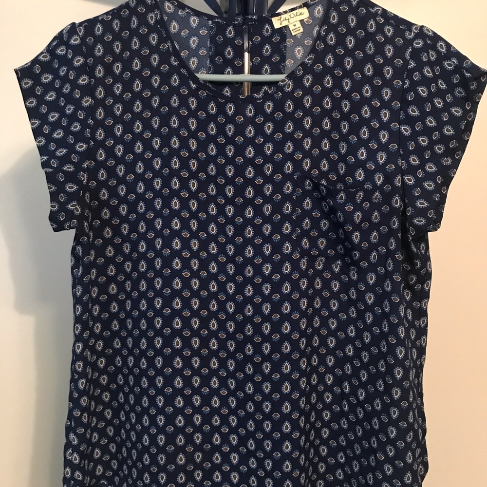 Lily White Navy Blue Blouse (M)